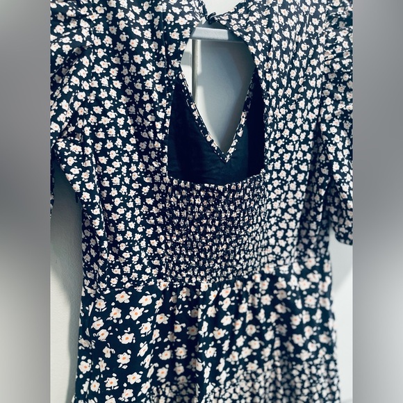 NWOT! French Connection Aura Cotton Ditsy-Print Puff-Sleeve Dress, Eu SM I US 6 - Picture 14 of 14